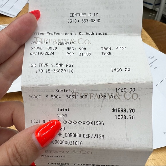 Tiffany & Co. Wedding Band Ring Rose Gold 18k - Picture 7 of 8